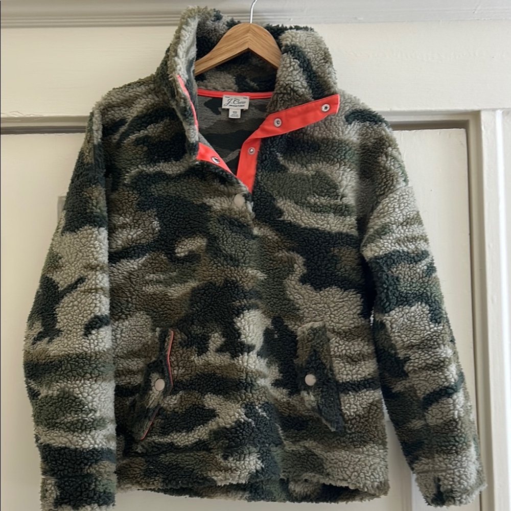 J. Crew Snap-front Sherpa fleece - Camo